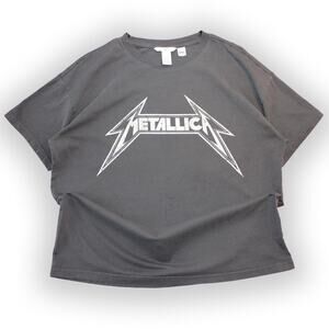 Gray H&M Metallica Graphic Tee